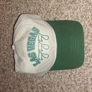 Las Vegas 777 Beige Green Strapback Hat Cap New